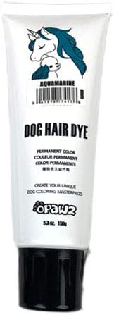 OPAWZ - Pet Hair Dye - Dog Grooming Supplies - Permanent Hair Dye - Completely Safe Pet Hair Dye for Dogs & Puppies Over 12 Weeks Old - Aquamarine Hair Dye - 5.3 Oz Tube