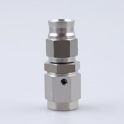 Image of Stainless Steel Straight Swivel Female -3AN 3 /8-24 Thread to AN3 Teflon PTFE Hose End Brake Fitting with Brass Olive Insert