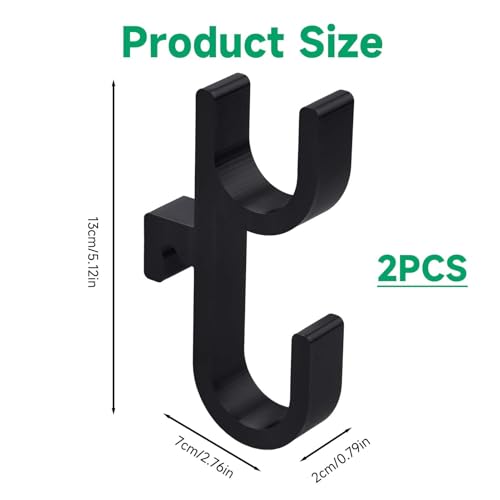 2 Piezas Soporte Paraguas Coche, Gancho Portaparaguas para Auto, Soporte Paraguas Maletero Coche, Clip Soporte Universal Paraguas para Maletero de SUV Camión, Fácil de Instalar Sostener Abrigos Bolsos - imagen 6