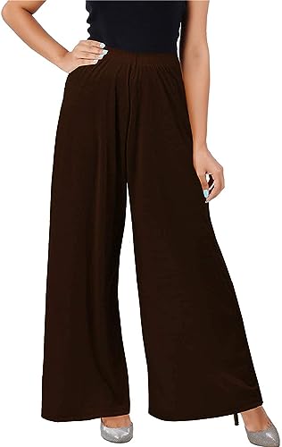 Image of Fancy Star Women Super-Combed Cotton and Rayon Solid Full Length Regular Palazzo