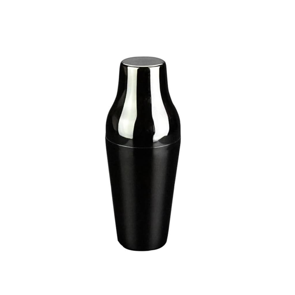 Zestaw Shakera do Koktajli Shaker do koktajli Dwuczęściowy bar ze stali nierdzewnej Blender do drinków i napojów Bar Party Narzędzia barmańskie Zestaw Barmanów (Color : Black, Size : A)