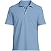 Lands' End Mens SS Performance Pique Polo Oasis Blue Regular Large