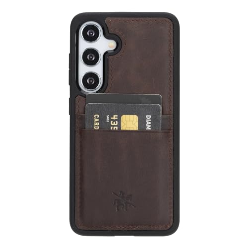 Coque cuir pleine fleur Samsung Galaxy S25 antichoc et anti-RFID haut de gamme