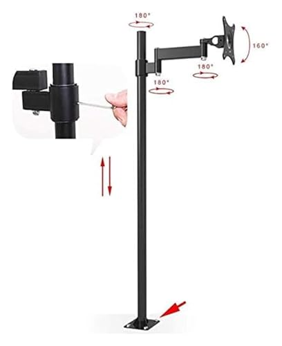 Soporte móvil para TV con ruedas y ajuste de altura miniatura 3