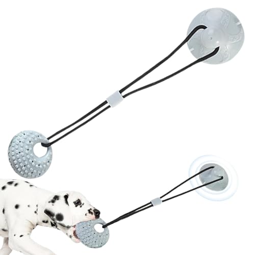 Giocattolo per cani a ventosa, giocattolo da masticare per cani con ventosa,Giocattolo per cani di tiro alla fune - Giocattoli di arricchimento per cuccioli per la pulizia dei denti, l'addestramento,