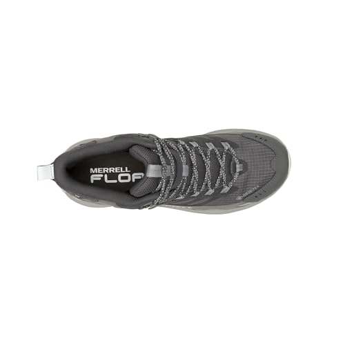 Image of Merrell Moab Speed 2 Mid GTX Shoes for Men - Gore-TEX Technology - Mesh Lining and Upper Asphalt 12.5 M