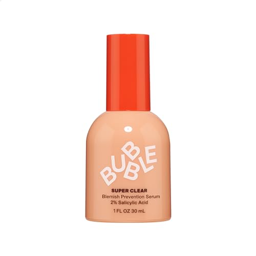 Bubble Skincare Super Clear 2% Salicylic Acid Skin Care Serum - Skin-Soothing Salicylic Acid Serum Enriched with Willow Bark Extract, Colloidal Oatmeal & Antioxidant-Rich Neem Seed Oil (30ml)