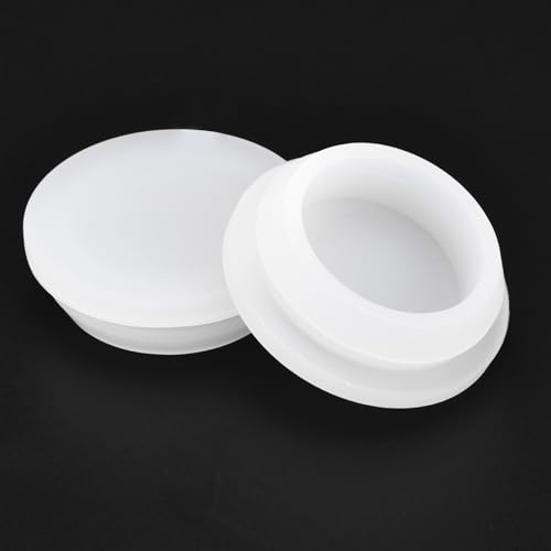 Image of MECCANIXITY 6pcs Silicone Snap in Locking Hole Plugs,25mm /1 Inch Mounting Diameter Narrow Groove Width 2mm Panel Seal Cover Round for Kitchen Bulkheads Waterproof Sealing Plugs Clear