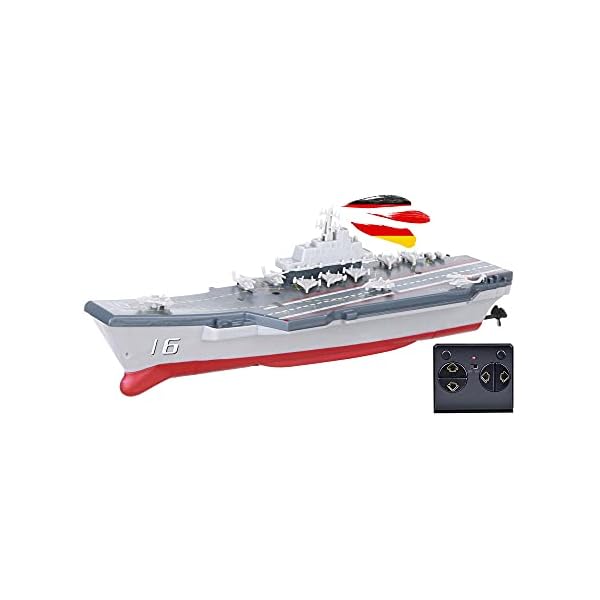 RC ferngesteuertes Mini Kriegsschiff, Flugzeugträger, Schlachtschiff, Schiff, Boot, Komplett-Set inkl. integr. Akku…