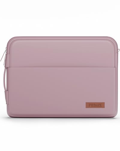 Image of FEDUS ORO Premium Vegan Leather Laptop Sleeve Bag Case 13.3 inch, Shockproof Office Laptop Cover Pouch Carrying Bag with Accessory Pocket & Handle for MacBook, HP, Dell, Lenovo, Asus for Men & Women