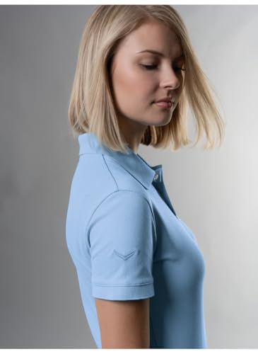 Trigema Damen Poloshirt 526601, Gr. 40 (Herstellergröße: M), Blau (horizont 042)