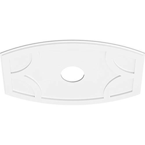 Image of Ekena Millwork CMP36X24KY-06000 Kailey Architectural Grade PVC Contemporary Urethane Ceiling Medallions 36 inchW x 24 inchH x 6 inchID x 19 1 /2 inchC x 1 inchP