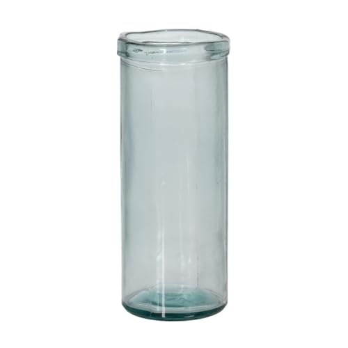 Vase beige géométrique en céramique artisanale de 36 cm
