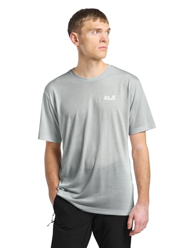 Jack Wolfskin Herren Vonnan S/S M T-Shirt, Cool Grey, S EU – Ansicht 1