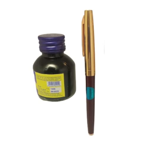 Hero Fountain pen With Blue Ink Bottle Amazon.in Office Products