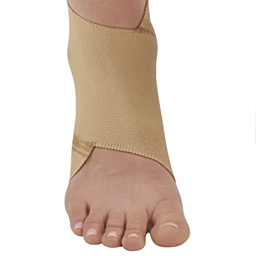 Ames Walker Aw Figure 8 Elastic Ankle Support Beige Medium - Figure-8 Design That Conforms To The Anatomy Of The Ankle Joint - Support For Weakened Ankles - Improve Circulation To Promote Healing #TOP1