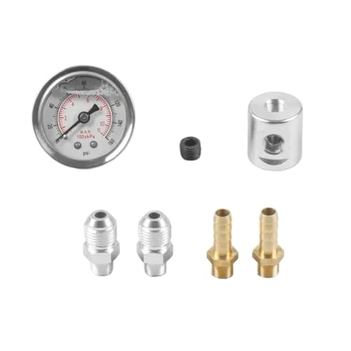�R�����͌v 0 160 Psi �t�̏[�U�|���b�V���P�[�X 1 8 NPT �A�_�v�^�[�t�� �R�����˃V�X�e���ƌ݊�������(whole set silver)
