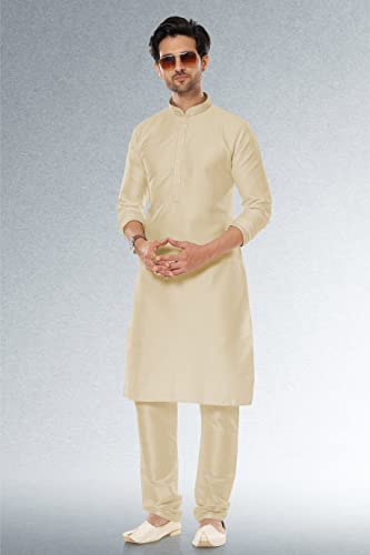Indian Pakistani Men's Tunic Fancy Jacquard Silk Party Festive Ethnic Wear Kurta Pajama Dress Set4