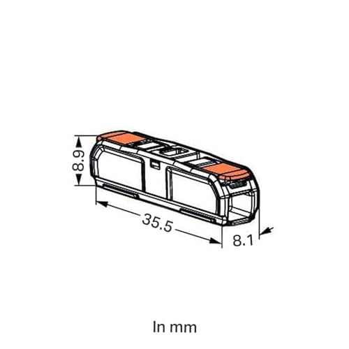 Image of WAGO 221-2411 | Inline Electrical Wire Connector | Pack of 60 | Easy-to-Use, Tool-Free, Compact - For Home, DIY & Electrical Projects - 2-Conductor