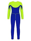 Alvivi Jungen Badeanzug Ganzkörper Schwimmanzug Einteiler UV-Schutz Badebekleidung Kinder Wetsuit Wettkampf Surfanzug A Royal Blau 158-164
