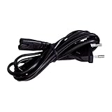 Goobay 51322 Euro Anschlusskabel / Netzkabel / Stromkabel / 2 Adrig / Eurostecker (Typ C, CEE 7/16) > Gerätebuchse C7 / Schwarz / 1,8m
