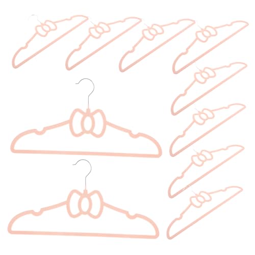 Happyyami 10pcs Bowknot Hangers Fashionable Non-Slip and Sturdy Flocking Hangers for Clothes