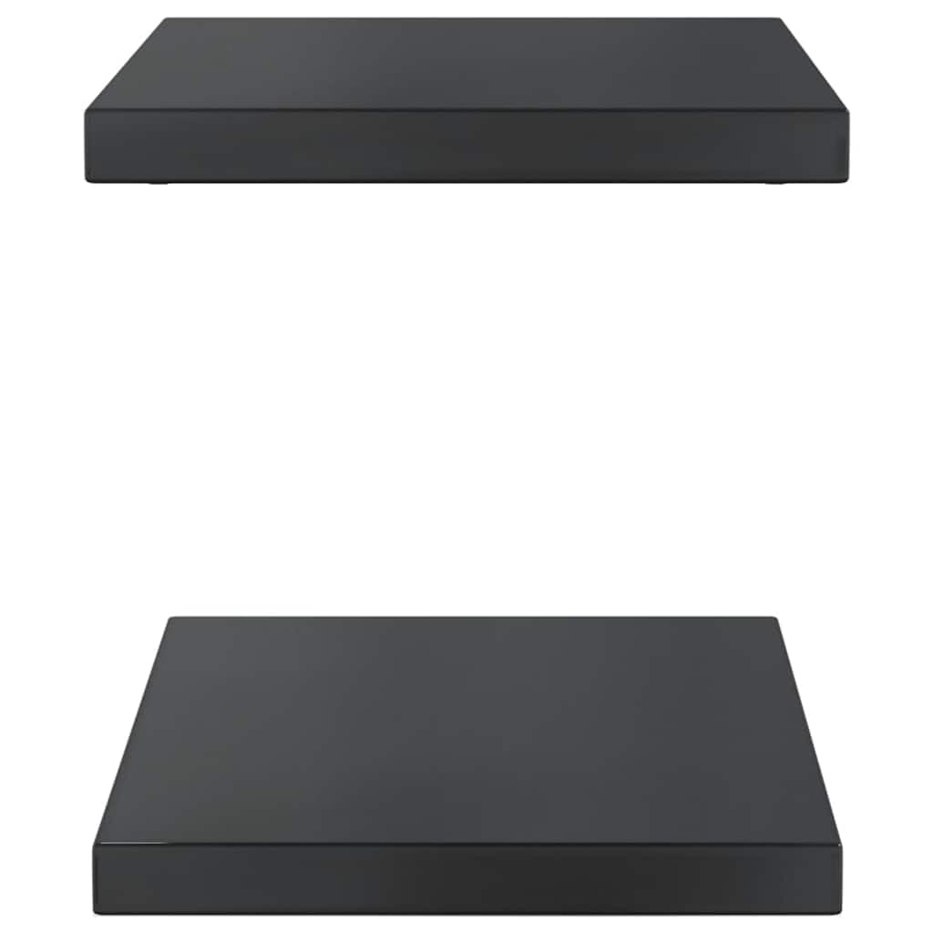 Lot de 2 étagères murales flottantes en acier inoxydable - 50 x 30 cm - Économie d'espace avec une grande capacité de charge - Pour salon, chambre à coucher, bureau et cuisine - Pour un