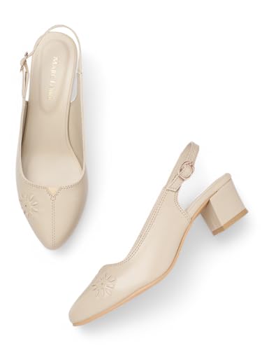 Image of Marc Loire Women's Pointed Toe Block Heel Pumps Shoes for Party, Office and Formal Occasions