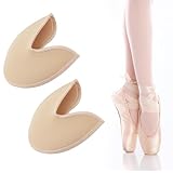 Ballet Toe Pads for Pointe Shoes - 2 PCS Soft Gel Toe Covers & Protectors, Ballet Dance Toes Pouches Pads Cover, High Heels Toes Caps Forefoot Wrap Pad for Women Girls