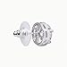 SWEETV Cubic Zirconia Stud Earrings, 8mm Round Cut, Rhinestone Hypoallergenic Earrings for Women-suitable for ages 15+ (01.Silver)