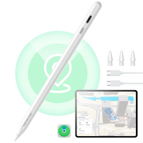 ESR Geo Digital iPad Pencil Findmy Compatible with Apple iPad 2018-2026,with Easy Shortcuts for Apple iPad A16/10/9/8 & Air 13/11 & Pro 12.9/13/11 & M