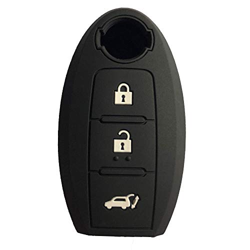 ZIAN 日産 車用 3つボタンスマートキーカバー ノート クロス エクストレイル ティアナ ティーダ ムラーノ サニーなど専用設計シリコン製 キーケース