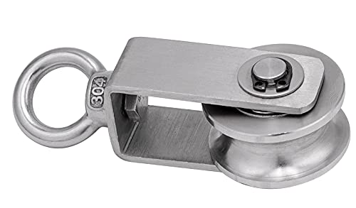 Shinico Cable Pulley Wheel Stainless Steel, Bearing Inside, Rope Pulley For Pulley System, Gym Equipment, Clothesline, 2 Pack #TOP5