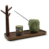  Luxanco® Bandejas Decorativas de Madera - Vaciabolsillos recibidor - Ideal para Decoracion Hogar, dejar Llaves, Joyas, Móvil, Monedas (Marrón Oscuro, Rectangular)