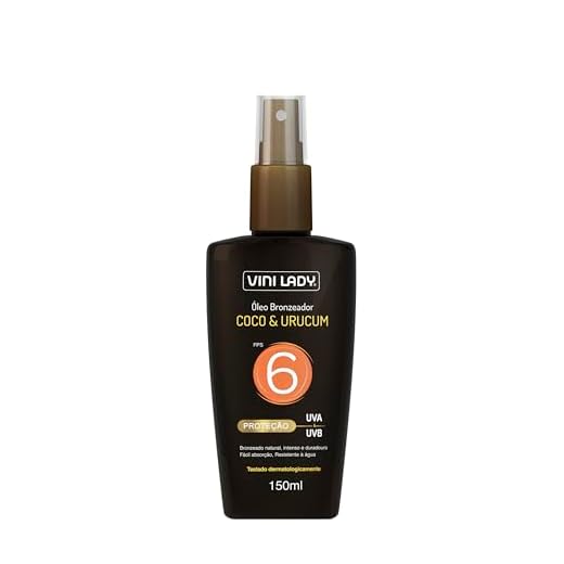 Óleo Bronzeador Coco E Urucum Fps6 150ml Vini Lady