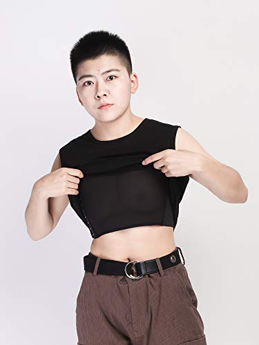 Wide Shouldered Cotton Outerwear Chest Binder Tank Top for Tomboy Trans Lesbian4