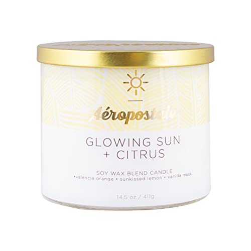Aeropostale Candle Scented Candles, Glowing Sun + Citrus Soy Candle