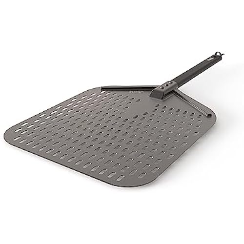 Ninja Woodfire Perforated Pizza Peel, for OO100, Aluminum, Grey/Black