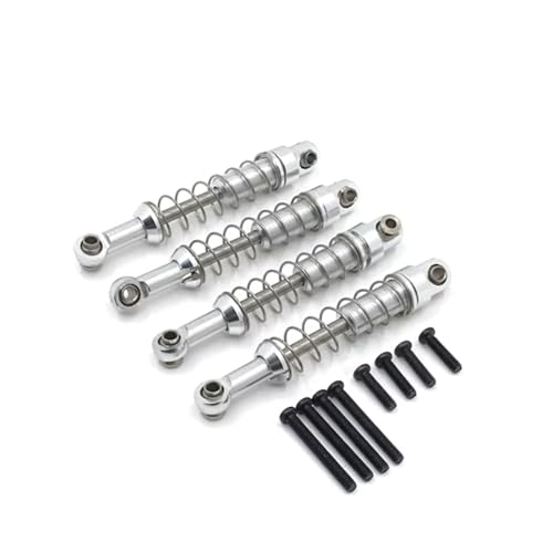 RC�_���p�[���f�� For MN D90 D91 D96 For MN98 99S For WPL C14 C24 B14 B24 1/12 4���� ���^���A�E�^�[�X�v�����O�V���b�N�A�u�\�[�o�[ RC�J�[�A�b�v�O���[�h�p�[�c(Silver)