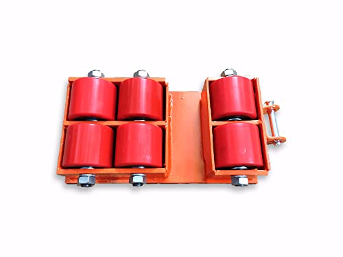 VOLTZ 8 TON Cargo Trolley with Handle 180 Degree Rotation Heavy Duty Industrial Machinery Mover Lifter Dolly Skate Roller