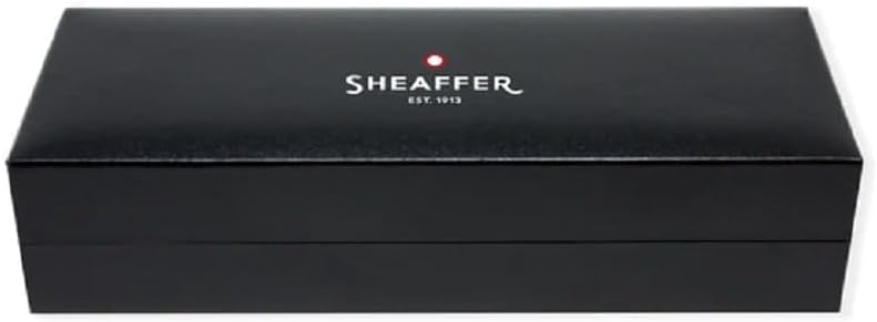 Sheaffer 100 Refillable Satin Blue Fountain Pen with PVD Blue Clip, Finial, and Sheaffer Signature Center band. Comes in Premium gift Box