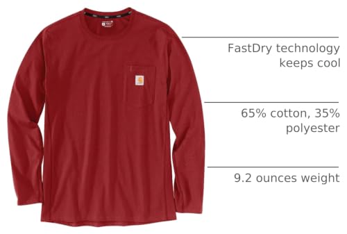 Image of Carhartt Men's Force Relaxed Fit Midweight Long-Sleeve Pocket T-Shirt