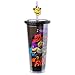 Silver Buffalo Five Nights at Freddy's Plastic Cold Cup with Lid and Straw Topper Featuring Freddy Fazbear, Foxy, Chica, and Bonnie, 24 Ounces