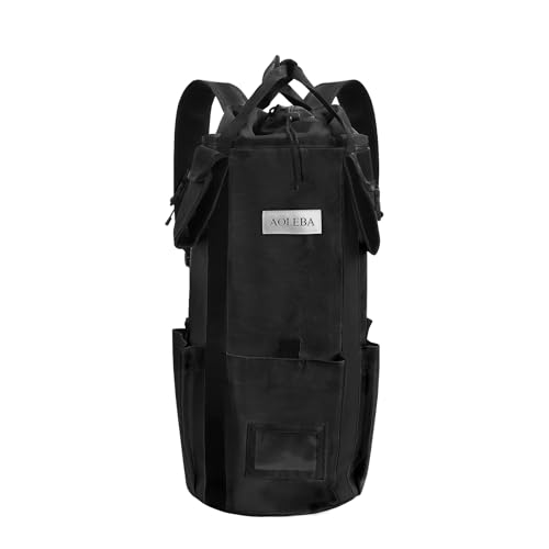 Sac pour corde d'arboriste AOLEBA anti-nœud en nylon noir robuste 60m