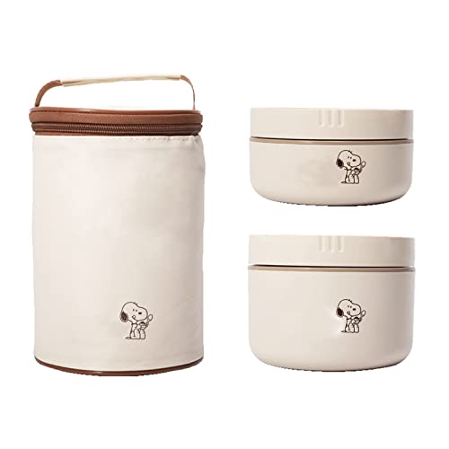 LANMOU Termo para Comida 450 ml Taza Aislada de Acero Inoxidable para Alimentos Bebida Sopa Termo Térmico para Sólido y Líquido para Bebe Niños y Adultos Regalo para niños (550ml+350ml+bag) Cover