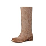 Adolilove Mid Calf Boots for Women Chunky Block Heel...