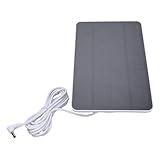 VGEBY Cargador Solar de Anillo, Panel Solar de Silicio Monocristalino de 4 W para Cámaras de Seguridad, Alimentación USB, Diseño Resistente a la Intemperie con Cable Ajustable de 9,8 Pies (WHITE)