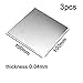 Zinc Sheet Plate - 3pcs 99% Pure Zn Foil for Crafts, Instrument Parts, and Industrial Applications(0.04mmx100mmx100mm)