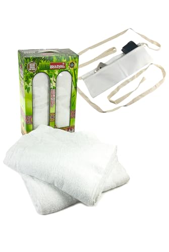 ihvan online, Ihram Clothing for Men Umrah, Ehram for Hajj, Ahram Set, Bamboo & Cotton Towels, Set of 2, 43.3” x 86.6” (110 x 220cm)