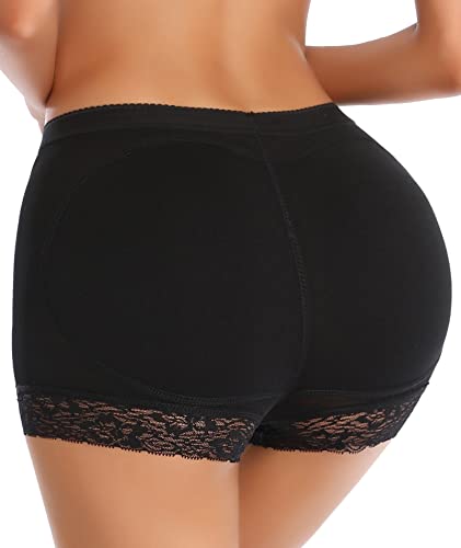 Figninget Butt Pads Butt Lifter Panties Padded Underwear For Women Hip Pads Enhancer Shorts Seamless Lace Body Shaper Black #TOP5